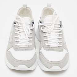 Dior Grey Oblique Mesh and Suede B25 Low Top Sneakers Size 41