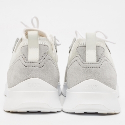 Dior Grey Oblique Mesh and Suede B25 Low Top Sneakers Size 41