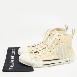 Dior Off White PVC and Mesh B23 High Top Sneakers Size 44