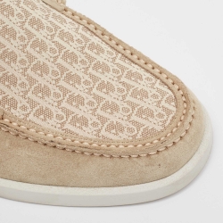 Dior Grey Suede and Canvas Granville Loafers Size 42