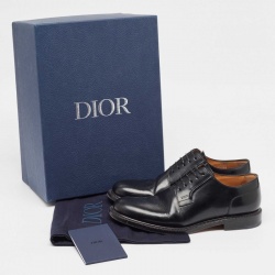 Dior Black Leather Lace Up Oxfords Size 41