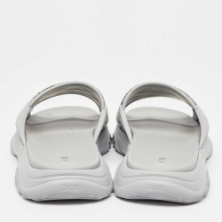Dior Grey Canvas and Rubber Slide Flats Size 48