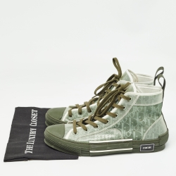Dior Green PVC and Mesh  B23 High Top Sneakers Size 44