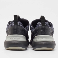 DIor Black/Blue Leather B24 Lace Up Sneakers Size 45