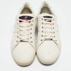 Dior White Leather Low Top Sneakers Size 45