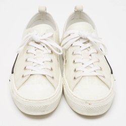 Dior White Oblique Mesh and Rubber B23 Sneakers Size 43