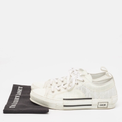 Dior White Oblique Mesh and Rubber B23 Sneakers Size 43
