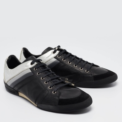 Pre Owned Dior Homme Black Leather B18 Low Top Sneakers Size 46