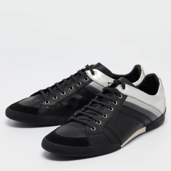 Pre Owned Dior Homme Black Leather B18 Low Top Sneakers Size 46