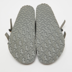 Dior X Birkenstock Grey Wool Slingback Sandals Size 41 