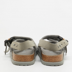Dior X Birkenstock Grey Wool Slingback Sandals Size 41 