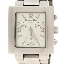 Dior Silver Stainless Steel Riva Men's Wristwatch 34 mm