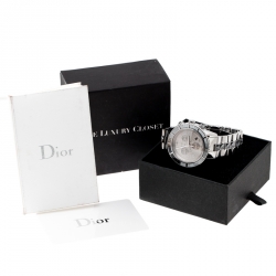 Dior Silver Grey Stainless Steel Christal CD114312 Men's Wristwatch 38 mm