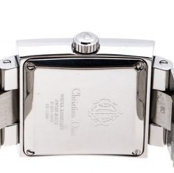 Christian Dior Black Stainless Steel Riva D101-100 Men's Wristwatch 31 mm 