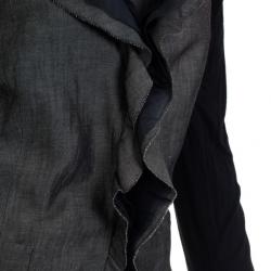 DKNY Wool and Linen Two- Ruffle Light Jacket