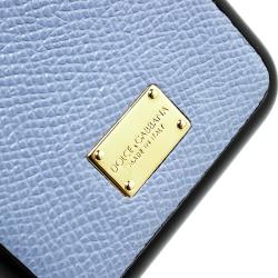 Dolce and Gabbana Blue Dauphine Leather Iphone 7 Case