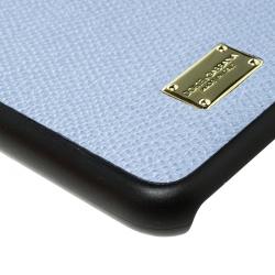Dolce and Gabbana Blue Dauphine Leather Iphone 7 Case
