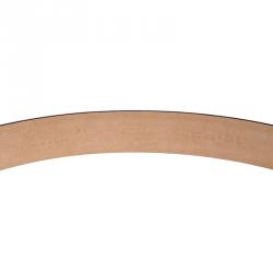 Pre Owned Dolce and Gabbana Dark Grey Leather Belt 115cm