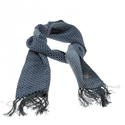Dolce and Gabbana Printed Silk Tassel Detail Reversible Scarf