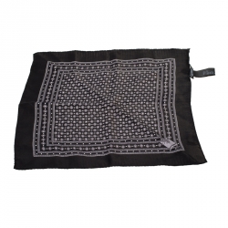 Dolce and Gabbana Monochrome Diamond Printed Silk Pocket Square