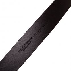 Pre Owned Dolce and Gabbana Black Leather DG Buckle Belt 95 cm