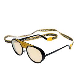 Pre Owned Dolce & Gabbana Mirror Orange/Matte Black DG2210 Madison DG Cup Collection Sunglasses