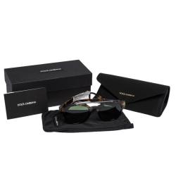 Pre Owned نظارة شمسية دولتشي أند غابانا "دي جي4313أف" أخضر و هافانا