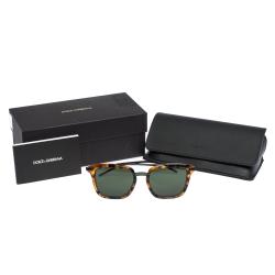 Dolce & Gabbana Havana Camel/Green DG4327F Sunglasses