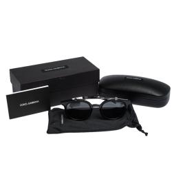 Pre Owned نظارة شمسية دولتشي أند غابانا دي جي6116-أف سوداء/ رمادية