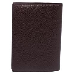Pre Owned Dolce & Gabbana Brown Leather Classic Passport Holder