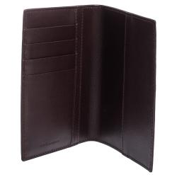 Pre Owned Dolce & Gabbana Brown Leather Classic Passport Holder