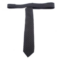 مملوكة مسبقًا Dolce and Gabbana Grey Printed Tie
