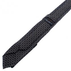 مملوكة مسبقًا Dolce and Gabbana Grey Printed Tie