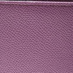 Pre Owned Dolce and Gabbana Lilac Leather Bifold Wallet 