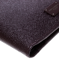 Pre Owned Dolce & Gabbana Burgundy Leather Bifold Wallet