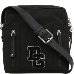 Dolce and Gabbana Black Nylon Messenger Bag