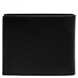 Pre Owned Dolce & Gabbana Black Leather Bifold Wallet