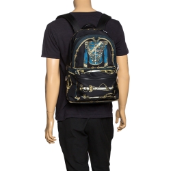 Dolce & Gabbana Black Nylon Knight Uniform Backpack