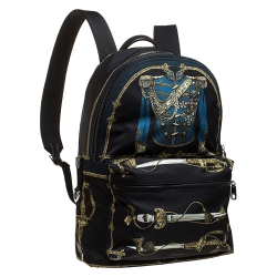 Dolce & Gabbana Black Nylon Knight Uniform Backpack