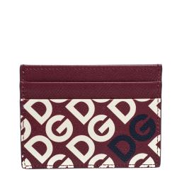 Dolce & Gabbana Multicolor DG Mania Print Leather Card Holder