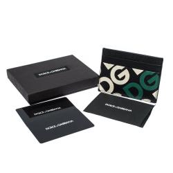 Dolce & Gabbana Multicolor DG Mania Print Leather Card Holder