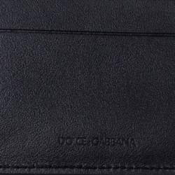 Pre Owned Dolce & Gabbana Logo Print Leather Bifold Wallet