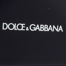 Pre Owned Dolce & Gabbana Logo Print Leather Bifold Wallet