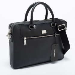 Dolce & Gabbana Black Leather Briefcase