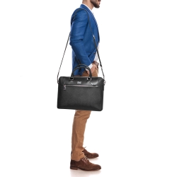 Dolce & Gabbana Black Leather Briefcase