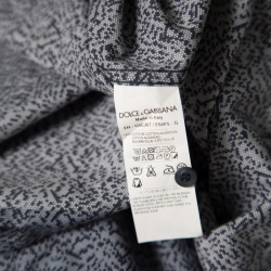 Pre Owned قميص دولتشي أند غابانا بوبلين قطن طباعة بيكسل أزرق ذهبي L