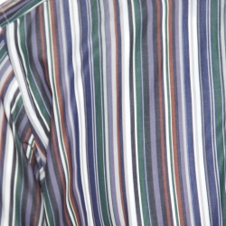 Pre Owned Dolce and Gabbana Gold Multicolor Striped Cotton Johnny Depp Shirt L