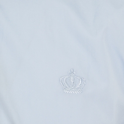 Pre Owned Dolce and Gabbana Gold Blue Crown Logo Embroidered Button Down Shirt L