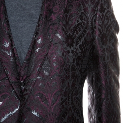 مملوكة مسبقًا بدلة دولتشي أند غابانا مارتيني ثلاثة قطع جاكارد عنابي وأسود XXL