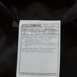 مملوكة مسبقًا Dolce & Gabbana Black Wool Three Piece Tailcoat Suit XL